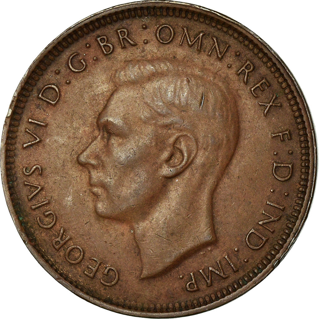 Coin, Australia, George VI, 1/2 Penny, 1948, EF(40-45), Bronze, KM:41