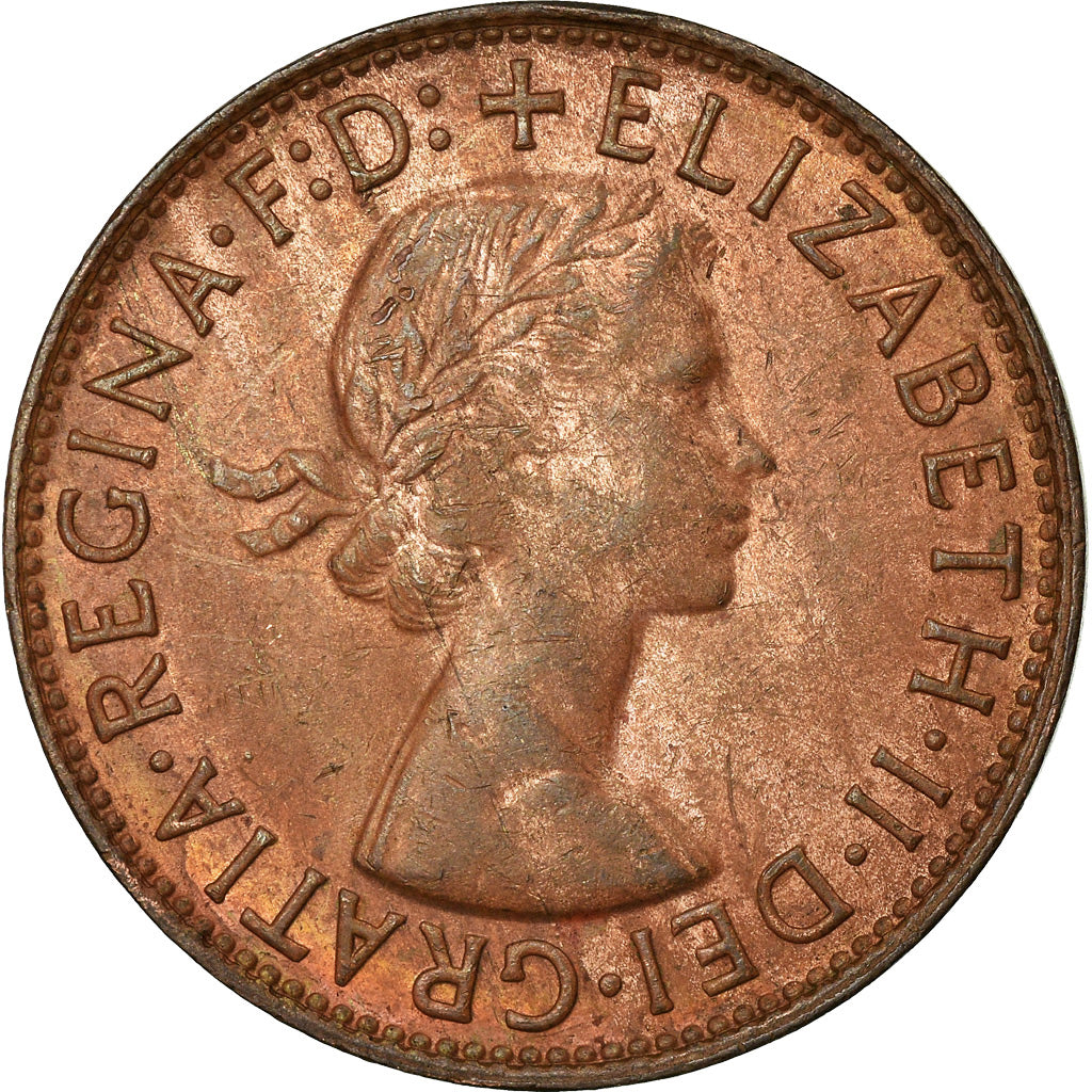 Coin, Australia, Elizabeth II, Penny, 1961-1971, EF(40-45), Bronze, KM:56