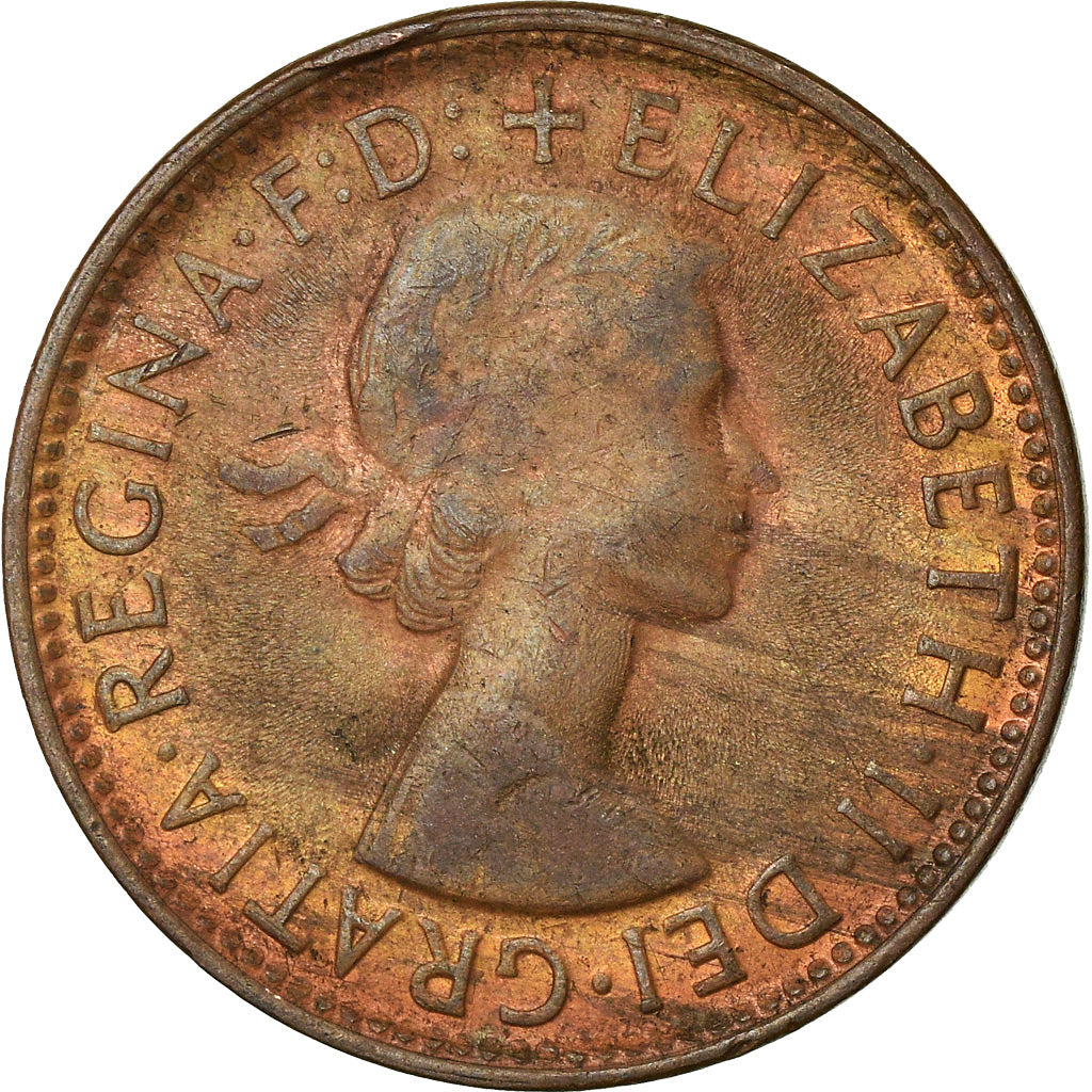 Münze, Australien, Elizabeth II, 1/2 Penny, 1960, S, Bronze, KM:61