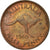 Moneda, Australia, Elizabeth II, 1/2 Penny, 1960, BC+, Bronce, KM:61