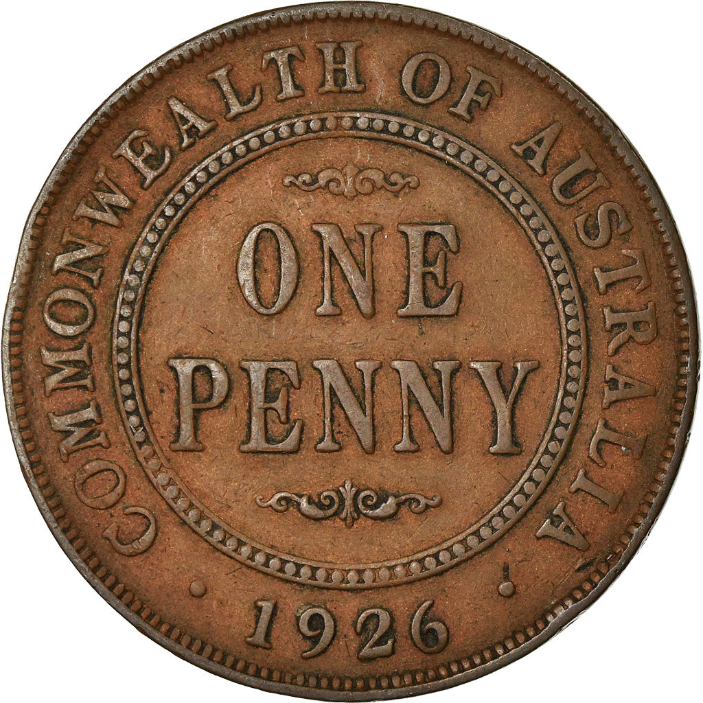 Coin, Australia, George V, Penny, 1926, EF(40-45), Bronze, KM:23