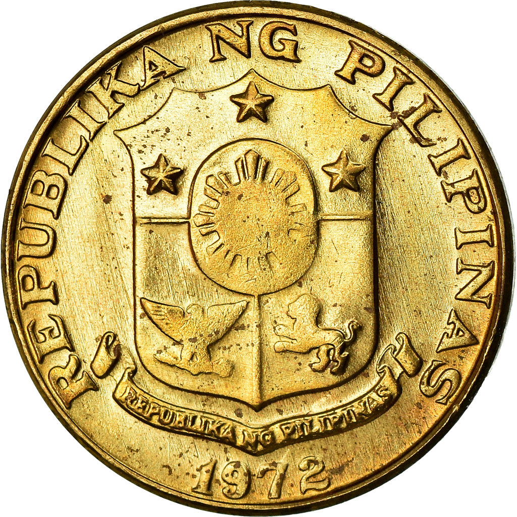 Coin, Philippines, 5 Sentimos, 1972, EF(40-45), Brass, KM:197