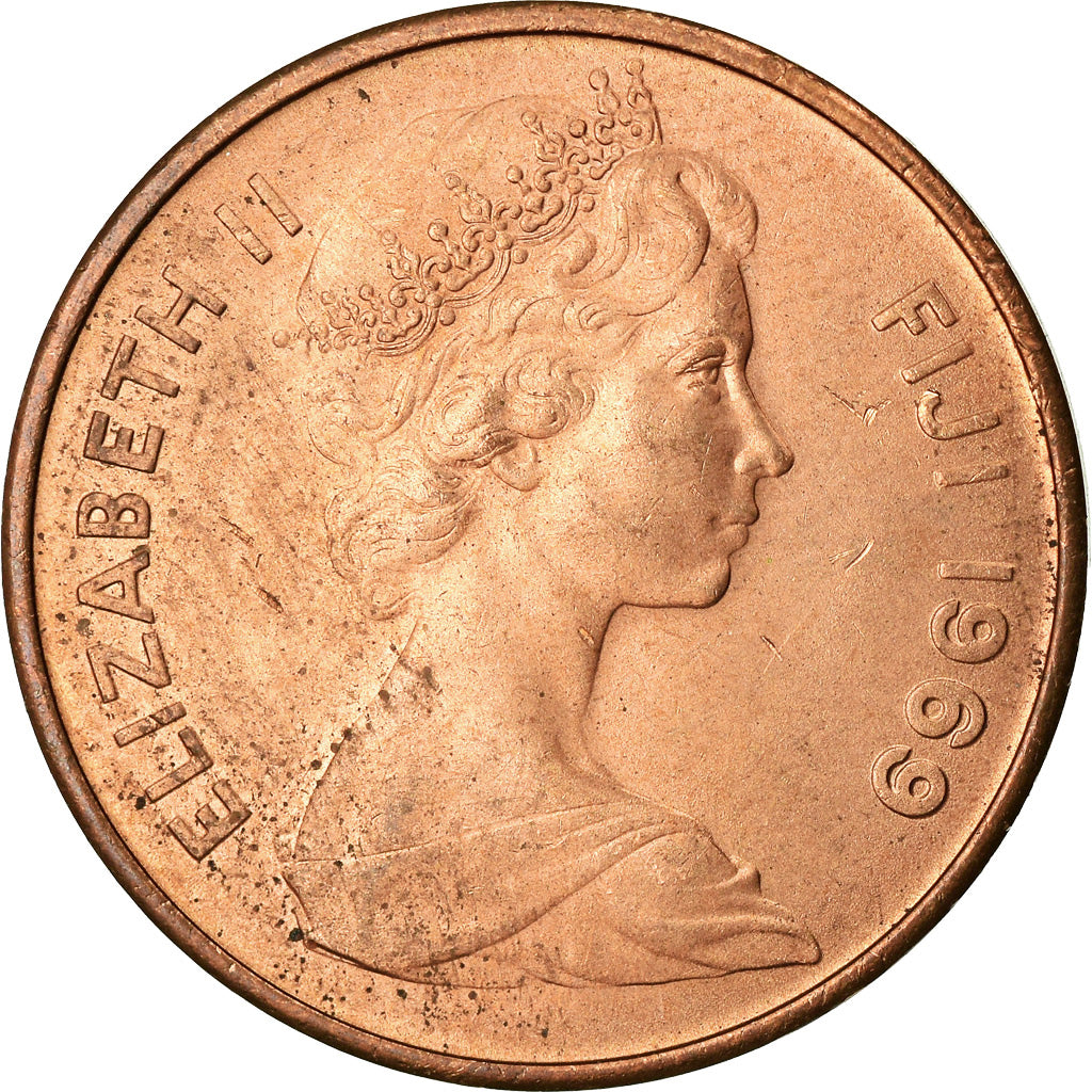Moneta, Figi, Elizabeth II, 2 Cents, 1969, BB, Bronzo, KM:28