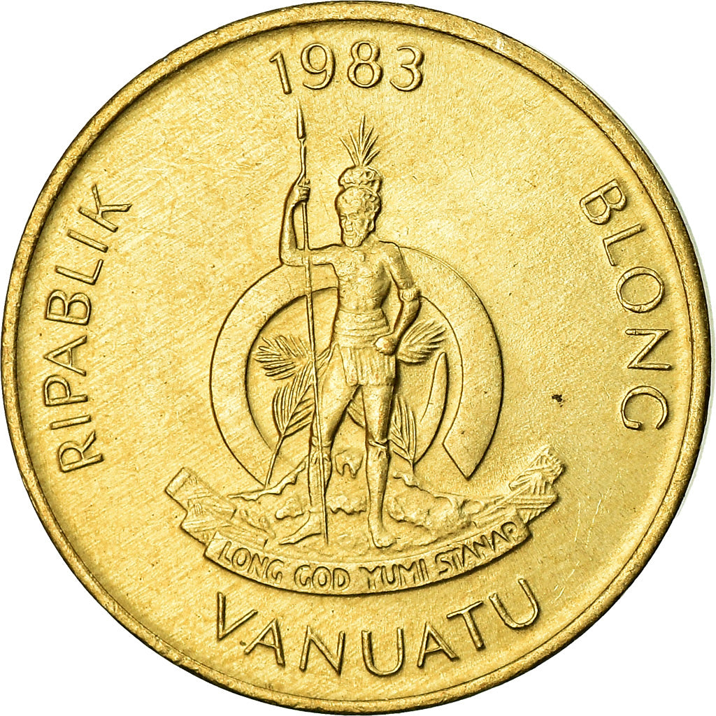 Coin, Vanuatu, Vatu, 1983, British Royal Mint, EF(40-45), Nickel-brass, KM:3
