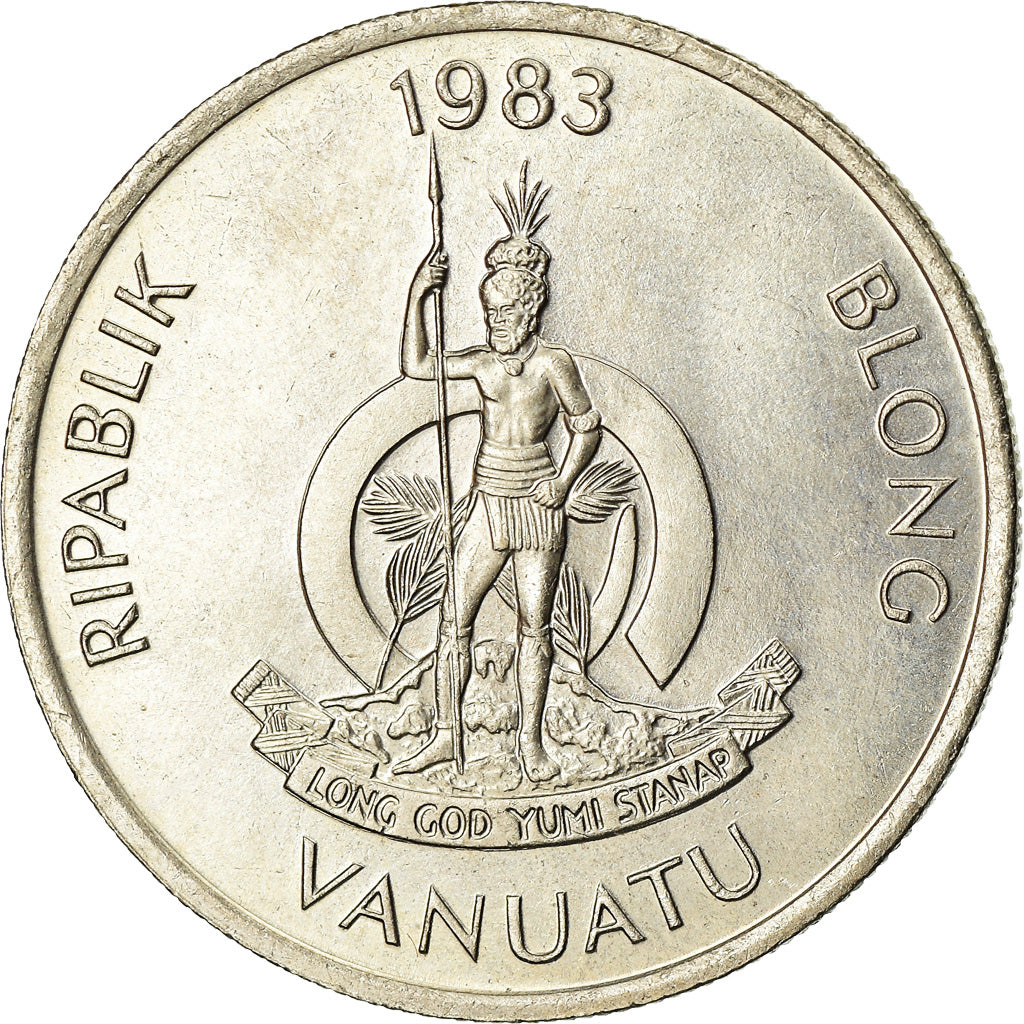 Moneta, Vanuatu, 10 Vatu, 1983, British Royal Mint, SPL-, Rame-nichel, KM:6