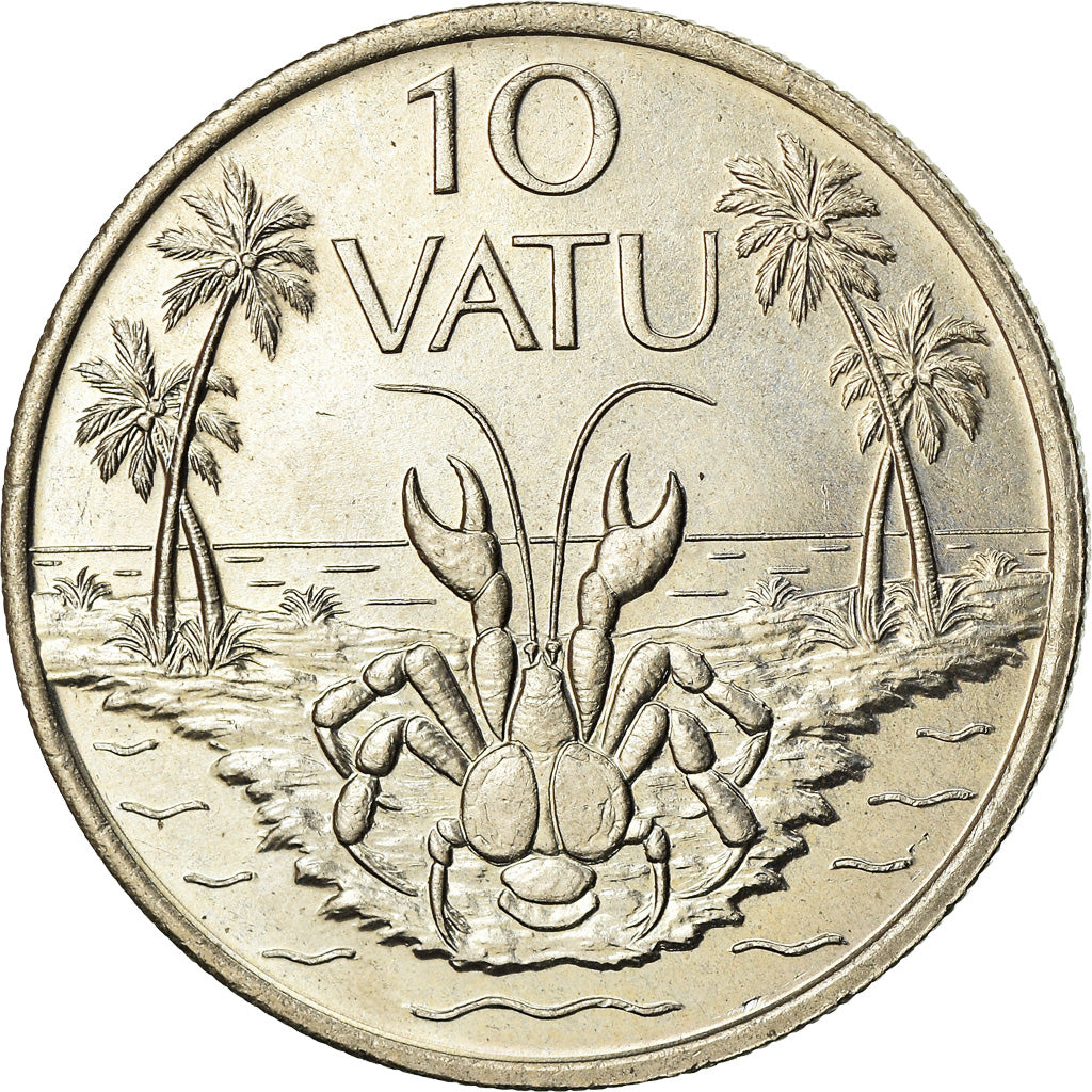 Moneta, Vanuatu, 10 Vatu, 1983, British Royal Mint, SPL-, Rame-nichel, KM:6