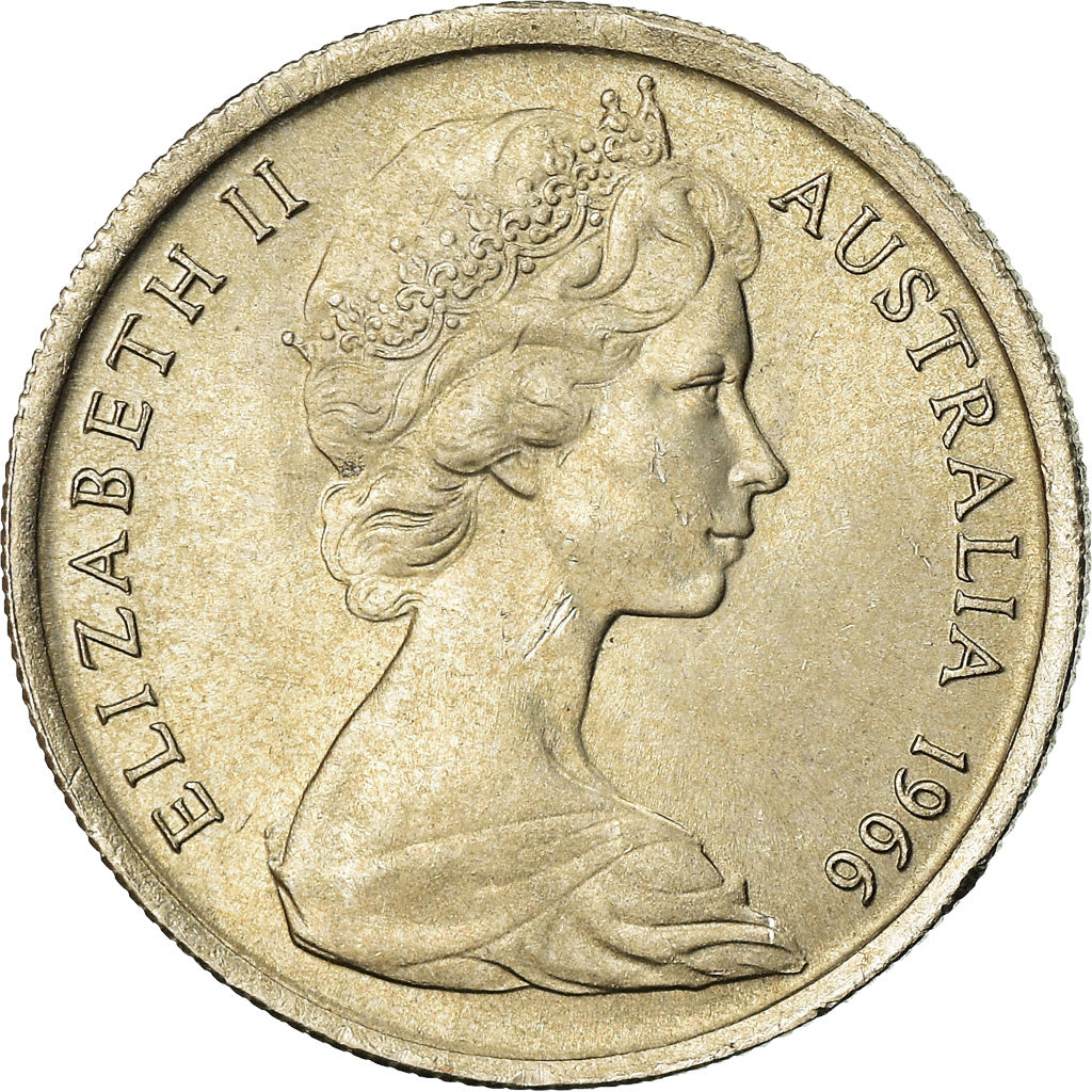 Münze, Australien, Elizabeth II, 5 Cents, 1966, SS, Copper-nickel, KM:64