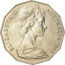 Coin, Australia, Elizabeth II, 50 Cents, 1969, AU(55-58), Copper-nickel, KM:68