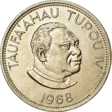 Moeda, Tonga, King Taufa'ahau Tupou IV, 50 Seniti, 1968, MS(63), Cobre-níquel