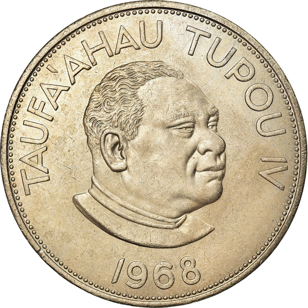 Moneda, Tonga, King Taufa'ahau Tupou IV, 2 Pa'anga, 1968, SC, Cobre - níquel