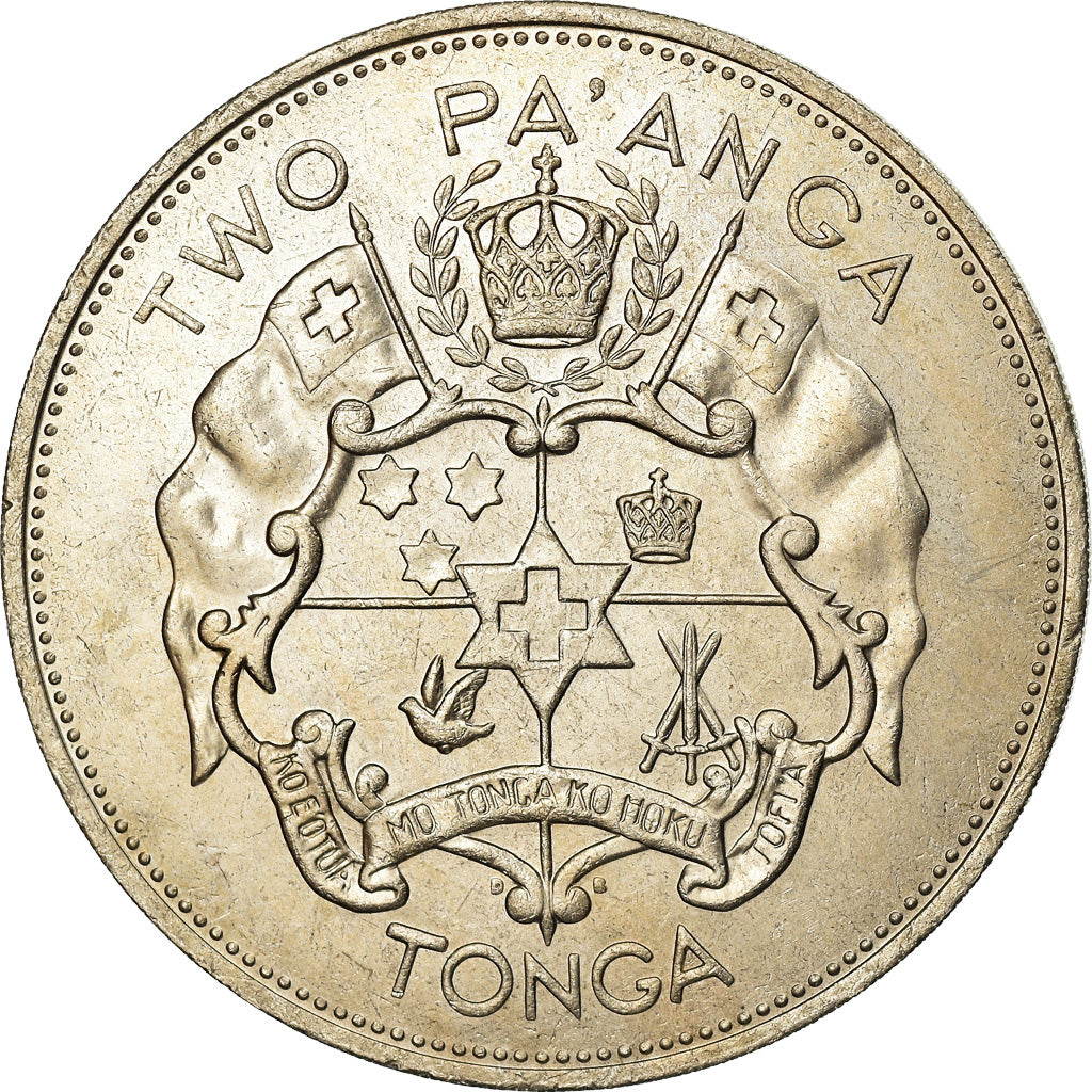 Moneda, Tonga, King Taufa'ahau Tupou IV, 2 Pa'anga, 1968, SC, Cobre - níquel
