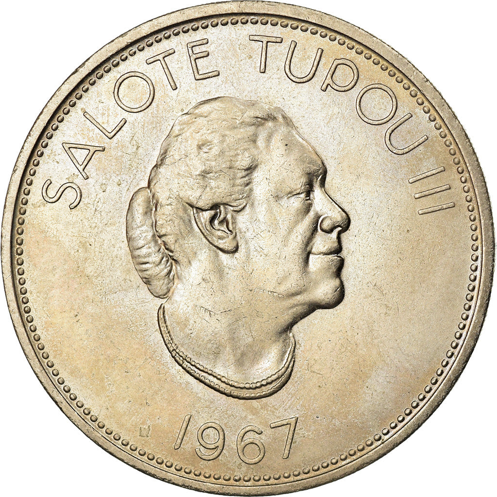 Moneda, Tonga, King Taufa'ahau Tupou IV, Pa'anga, 1967, SC, Cobre - níquel