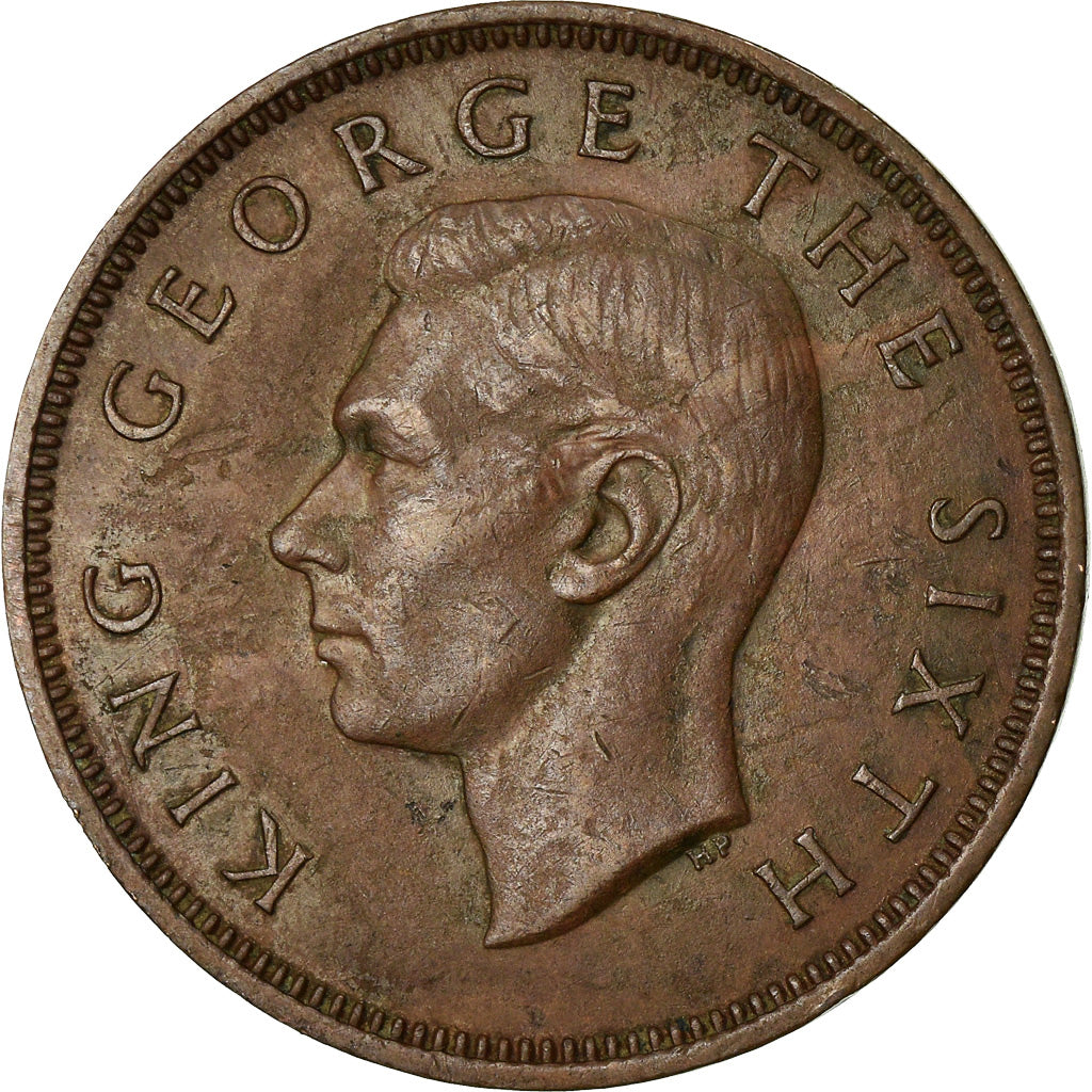 Monnaie, Nouvelle-Zélande, George VI, 1/2 Penny, 1952, TTB, Bronze, KM:20