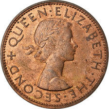 Munten, Nieuw Zeeland, Elizabeth II, Penny, 1958, ZF, Bronze, KM:24.2