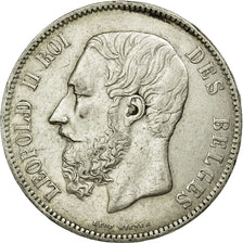 Coin, Belgium, Leopold II, 5 Francs, 5 Frank, 1870, AU(50-53), Silver, KM:24