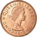 Moeda, Nova Zelândia, Elizabeth II, 1/2 Penny, 1963, EF(40-45), Bronze, KM:23.2