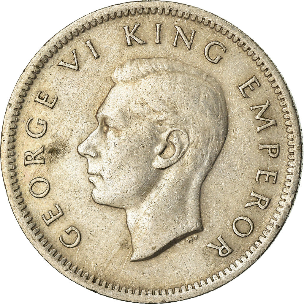 Moneta, Nowa Zelandia, George VI, 6 Pence, 1947, EF(40-45), Miedź-Nikiel, KM:8a