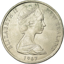 Moneta, Nowa Zelandia, Elizabeth II, 50 Cents, 1967, AU(55-58), Miedź-Nikiel