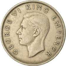 Munten, Nieuw Zeeland, George VI, 1/2 Crown, 1947, ZF, Copper-nickel, KM:11a
