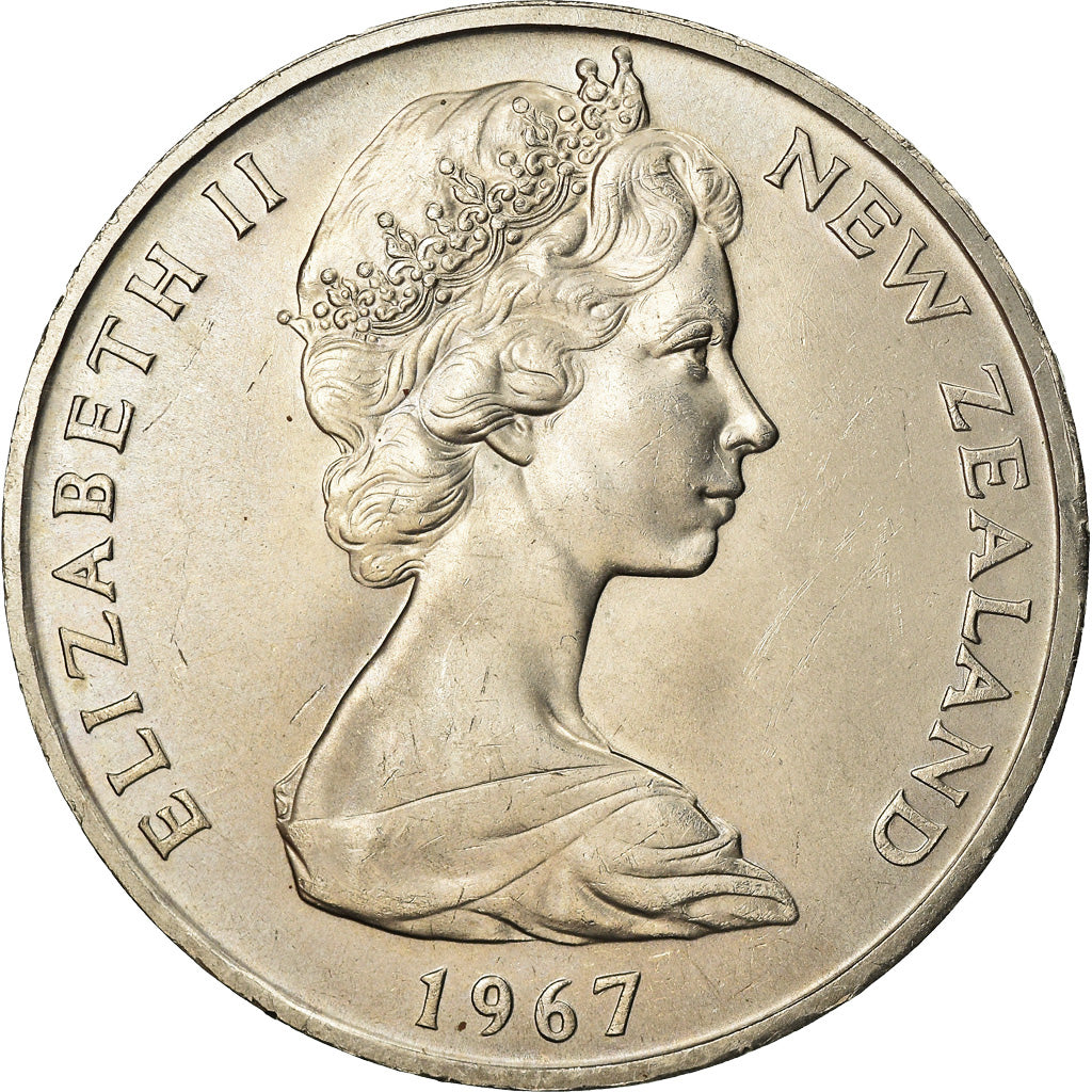 Munten, Nieuw Zeeland, Elizabeth II, Dollar, 1967, UNC-, Copper-nickel, KM:38.1
