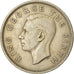 Moeda, Nova Zelândia, George VI, 1/2 Crown, 1948, EF(40-45), Cobre-níquel