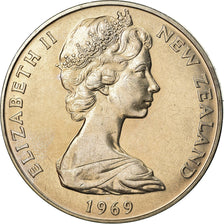 Munten, Nieuw Zeeland, Elizabeth II, Dollar, 1969, PR, Copper-nickel, KM:40.1