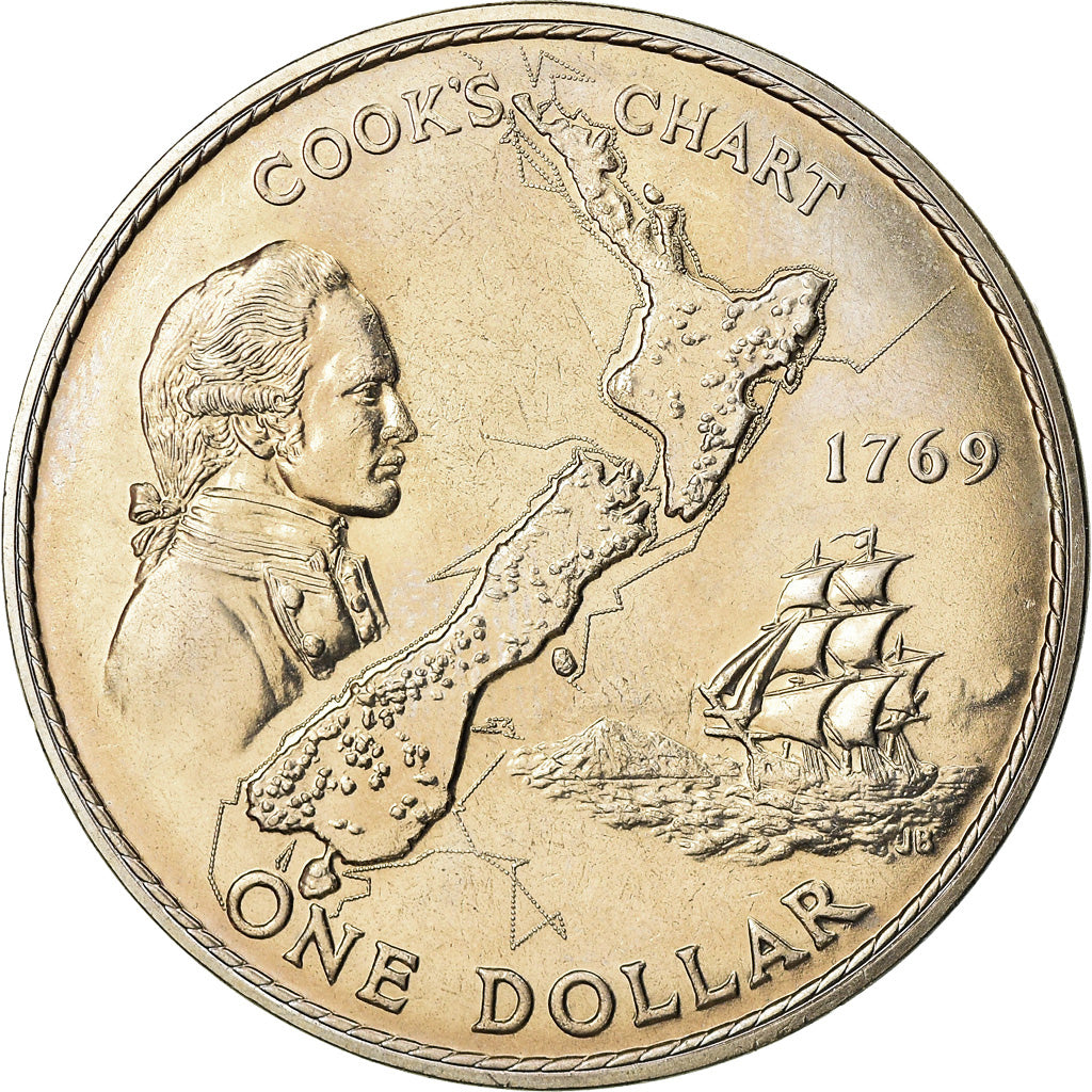 Munten, Nieuw Zeeland, Elizabeth II, Dollar, 1969, PR, Copper-nickel, KM:40.1