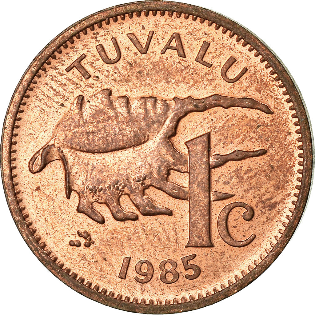 Coin, Tuvalu, Elizabeth II, Cent, 1985, British Royal Mint, EF(40-45), Bronze