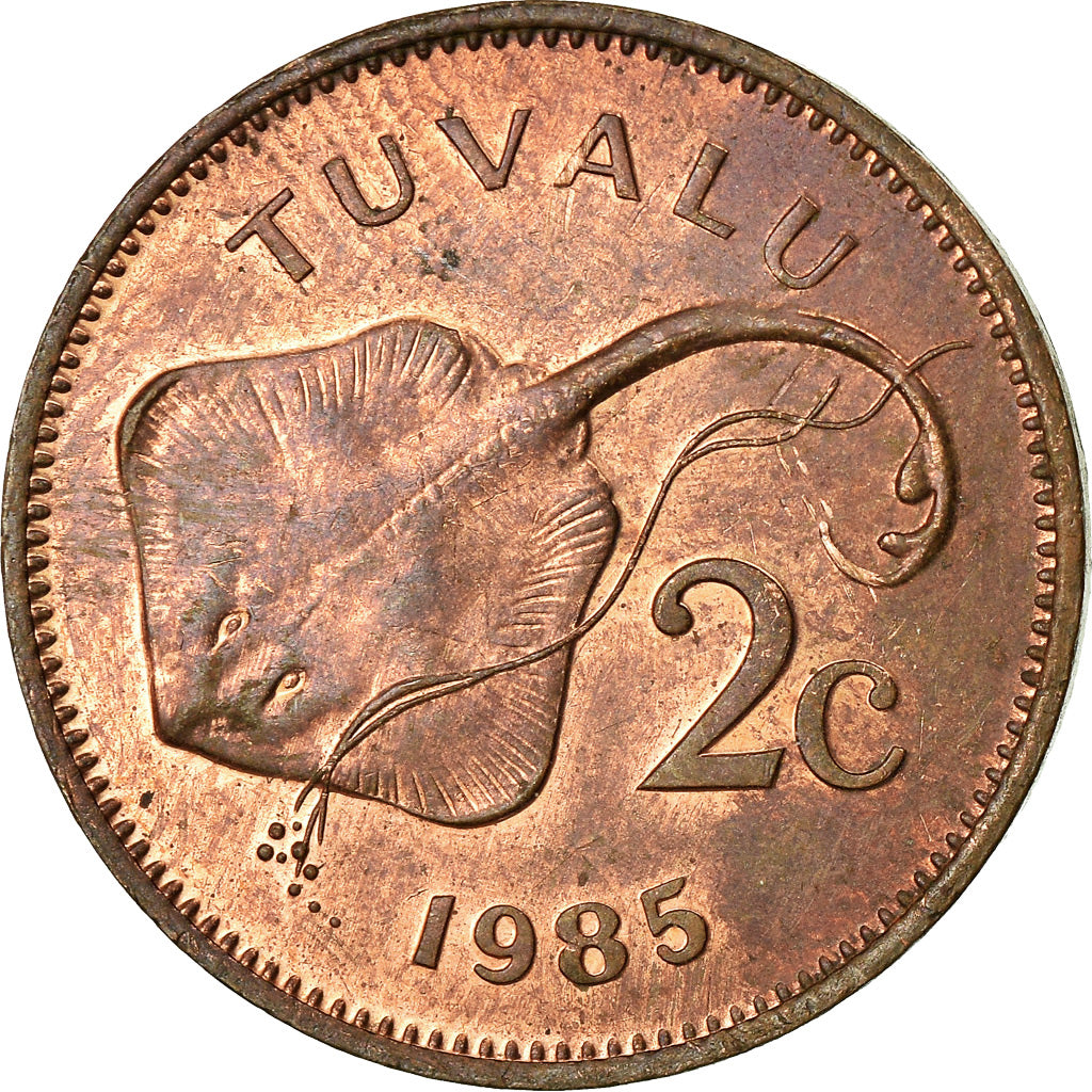 Coin, Tuvalu, Elizabeth II, 2 Cents, 1985, British Royal Mint, EF(40-45)