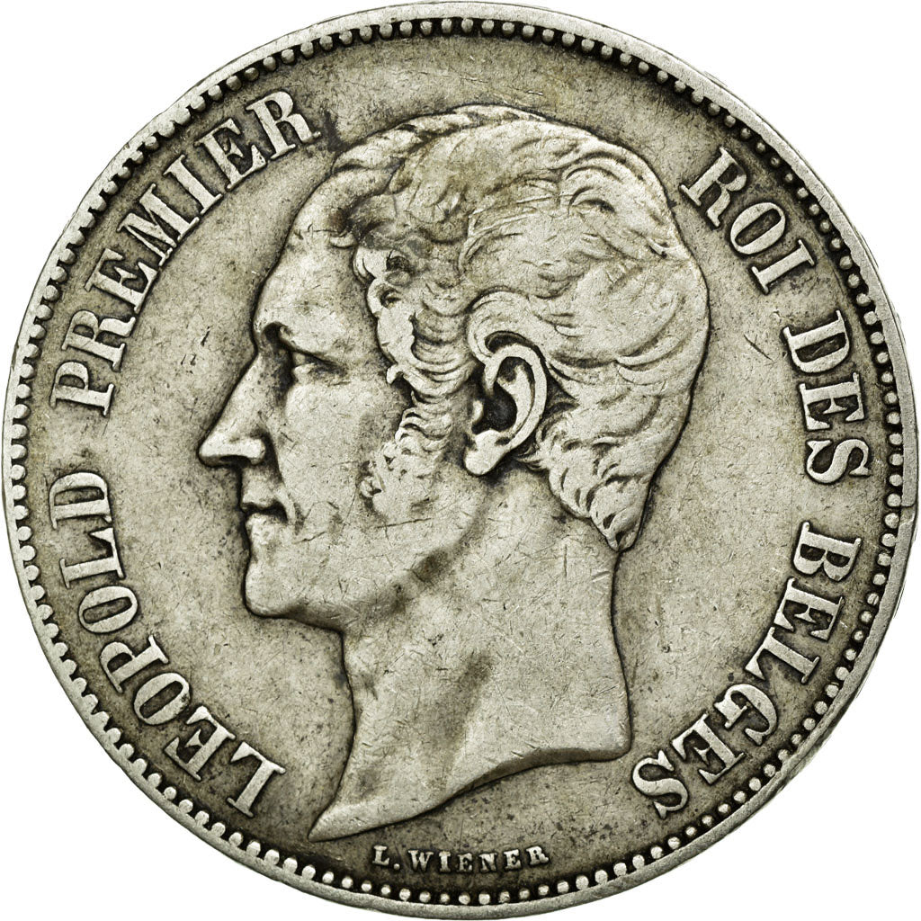 Coin, Belgium, Leopold I, 5 Francs, 5 Frank, 1851, VF(30-35), Silver, KM:17