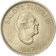 Moneta, Tonga, King Taufa'ahau Tupou IV, 5 Seniti, 1967, AU(55-58)