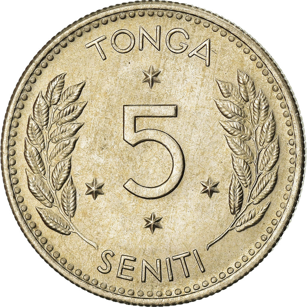 Münze, Tonga, King Taufa'ahau Tupou IV, 5 Seniti, 1968, SS, Copper-nickel