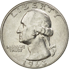 UNITED STATES, Washington Quarter, Quarter, 1963, U.S. Mint, KM #164,...