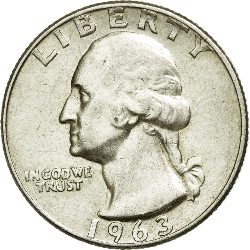 Coin, United States, Washington Quarter, Quarter, 1963, U.S. Mint, Denver