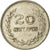 Moneda, Colombia, 20 Centavos, 1970, BC+, Níquel recubierto de acero, KM:237