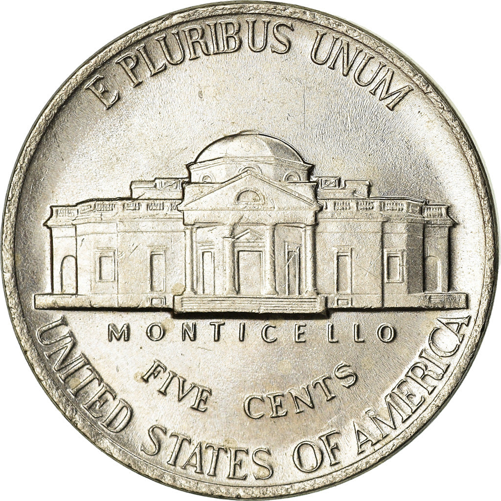 Coin, United States, Jefferson Nickel, 5 Cents, 1994, U.S. Mint, Denver