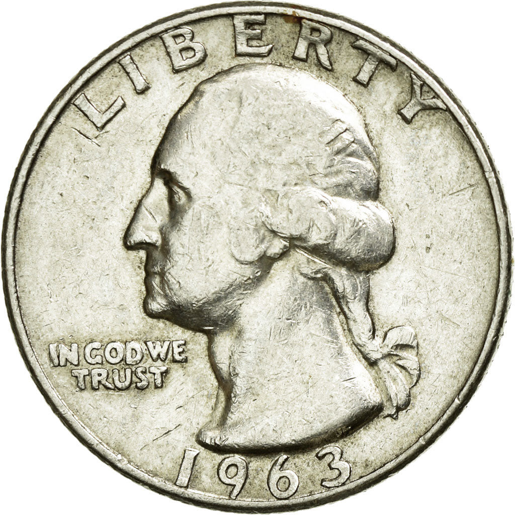 Coin, United States, Washington Quarter, Quarter, 1963, U.S. Mint, Denver