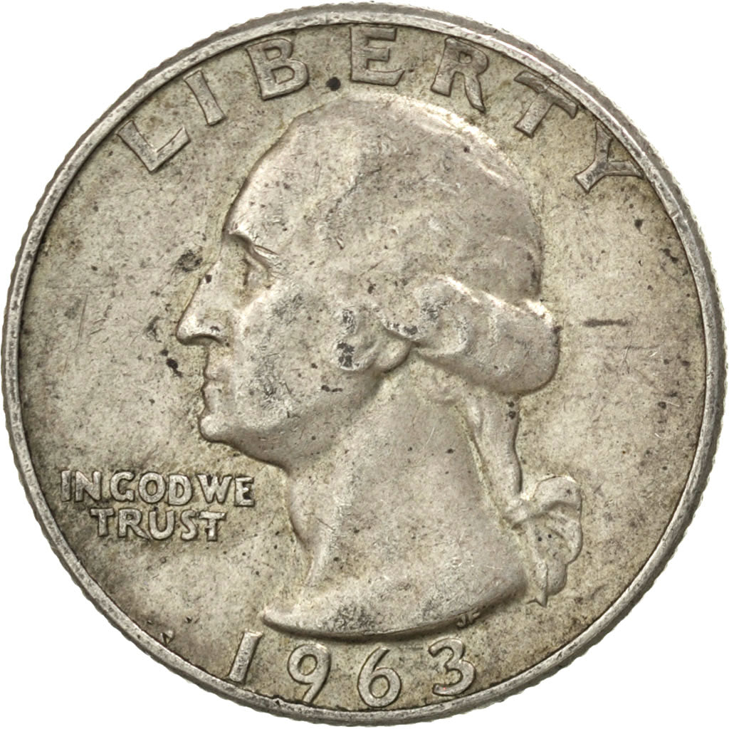 UNITED STATES, Washington Quarter, Quarter, 1963, U.S. Mint, KM #164,...