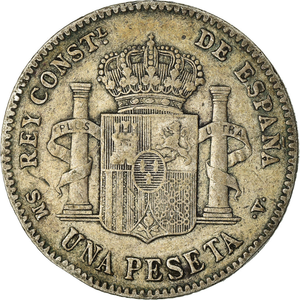 Münze, Spanien, Alfonso XIII, Peseta, 1902, Madrid, S+, Silber, KM:706
