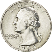 UNITED STATES, Washington Quarter, Quarter, 1954, U.S. Mint, KM #164,...
