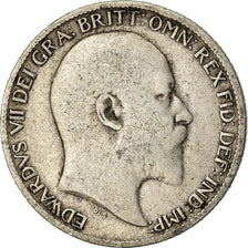 Coin, Great Britain, Edward VII, 6 Pence, 1902, F(12-15), Silver, KM:799