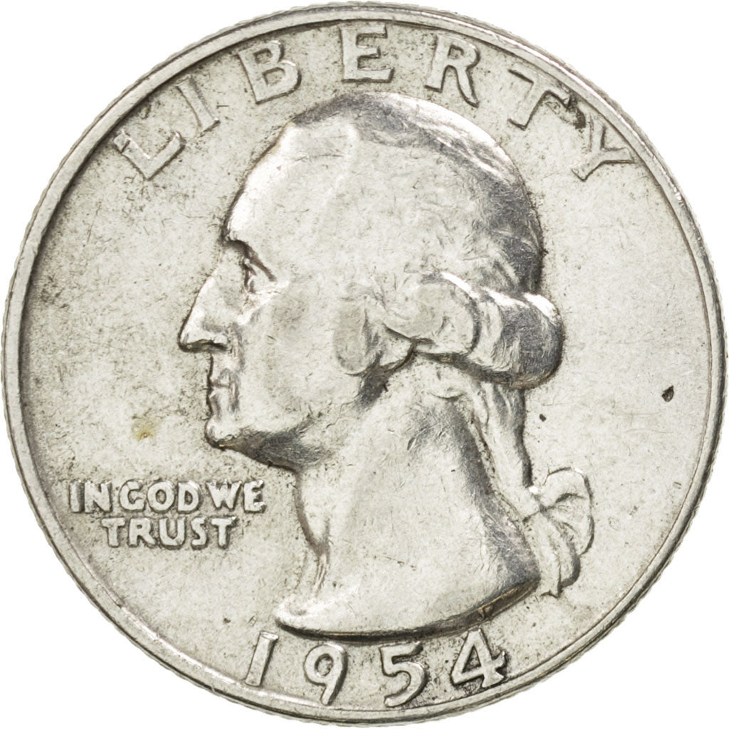 UNITED STATES, Washington Quarter, Quarter, 1954, U.S. Mint, KM #164,...