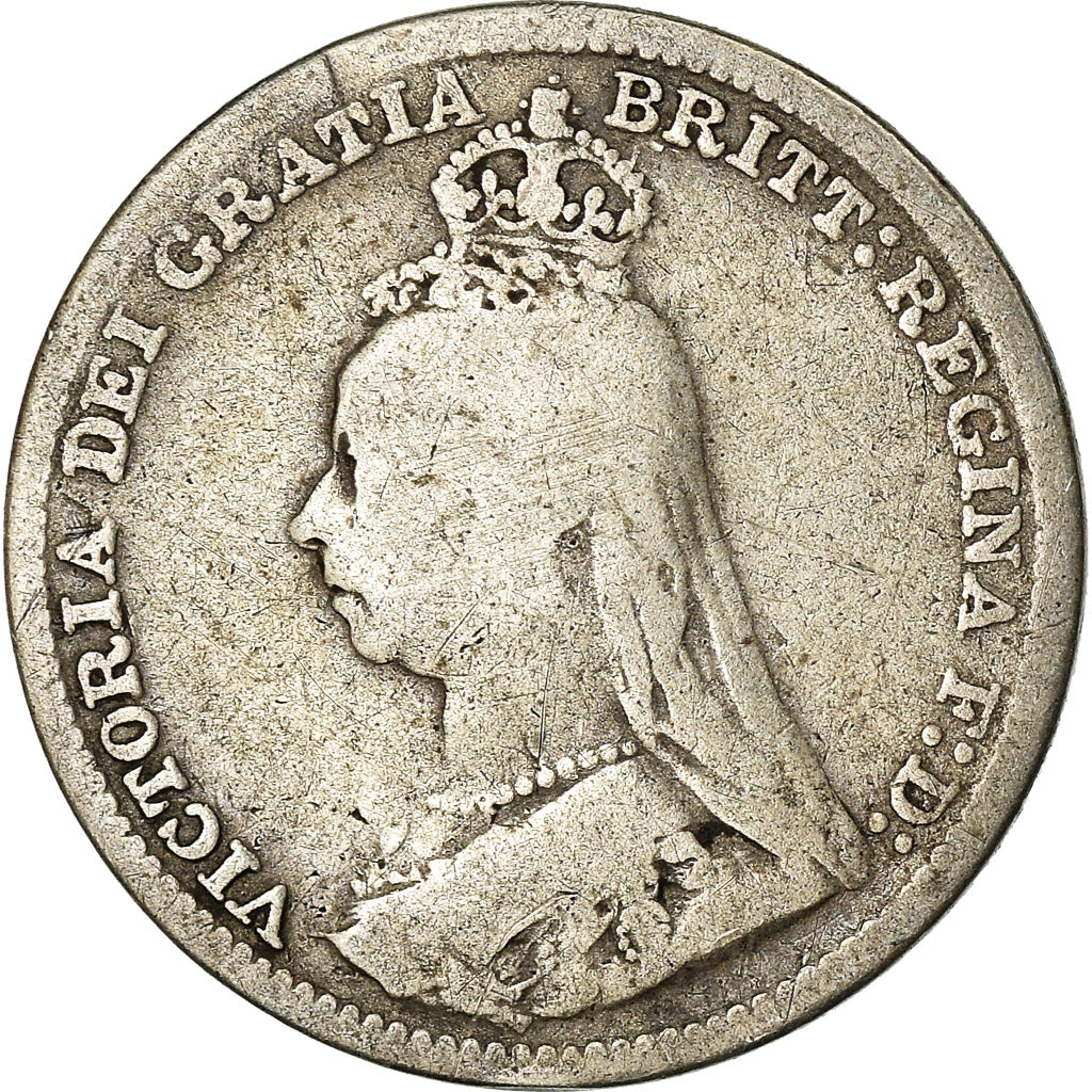 Coin, Great Britain, Victoria, 3 Pence, 1891, VF(20-25), Silver, KM:758