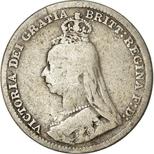 Coin, Great Britain, Victoria, 3 Pence, 1891, VF(20-25), Silver, KM:758