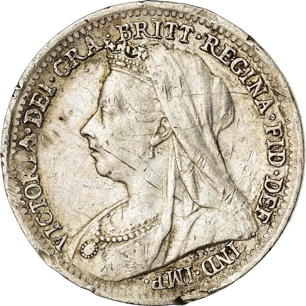 Coin, Great Britain, Victoria, 3 Pence, 1900, VF(30-35), Silver, KM:777