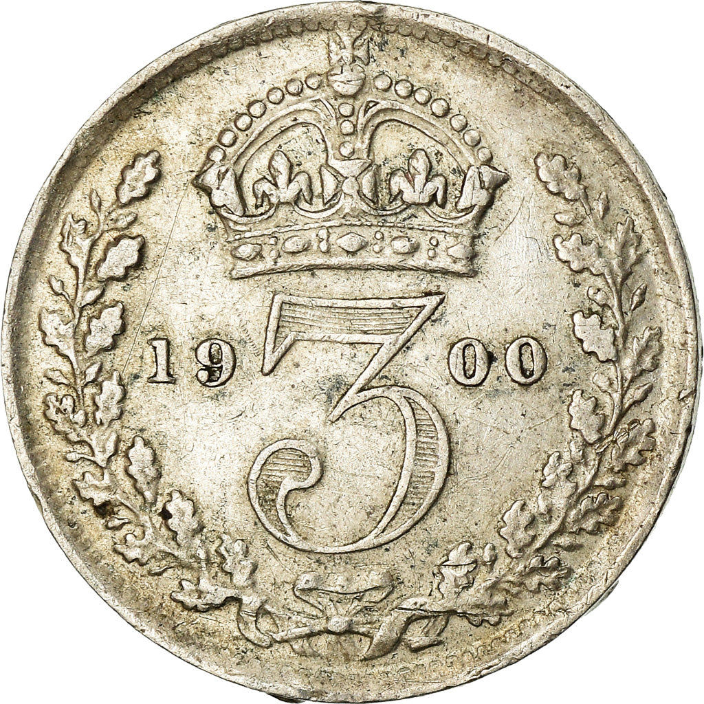 Coin, Great Britain, Victoria, 3 Pence, 1900, VF(30-35), Silver, KM:777