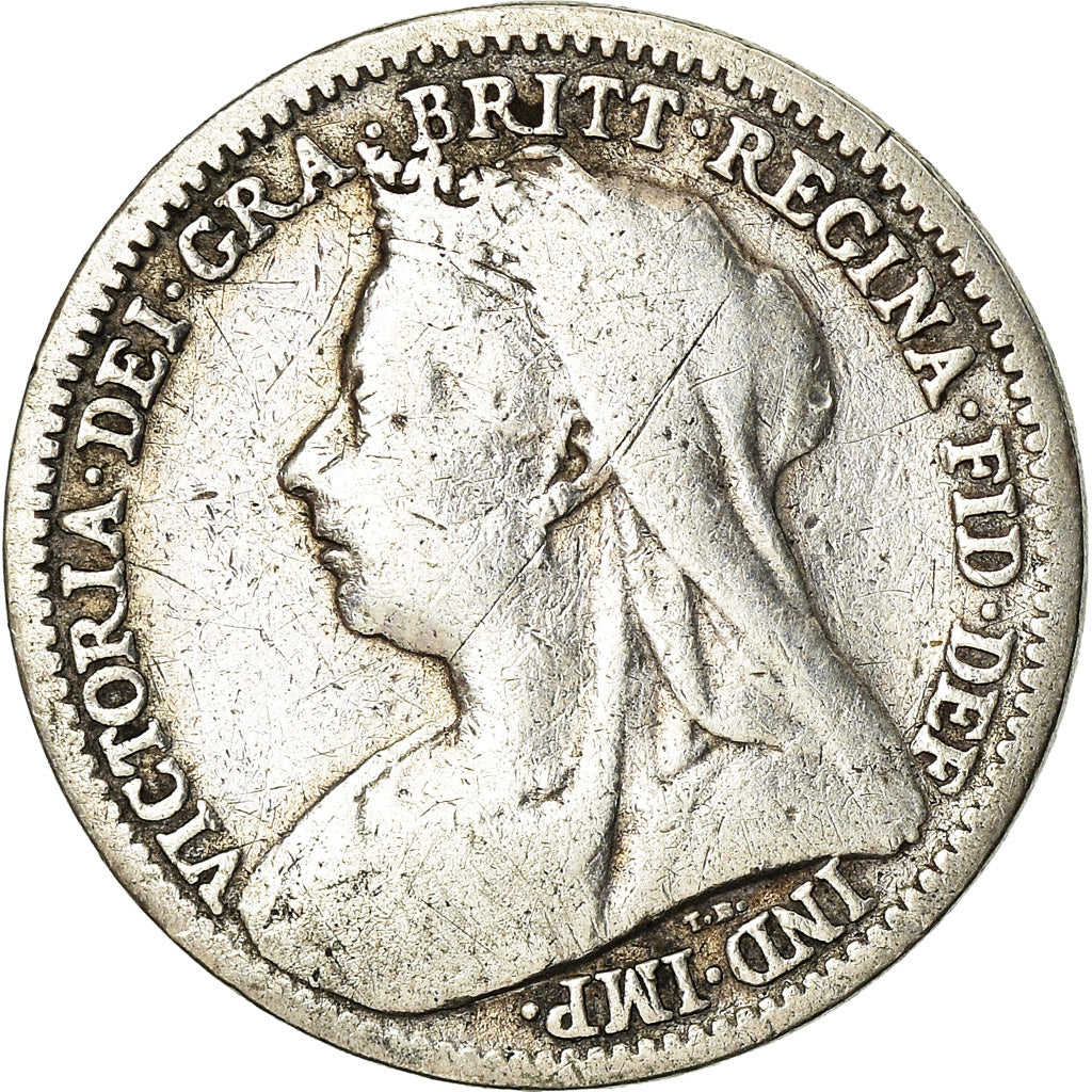 Coin, Great Britain, Victoria, 3 Pence, 1901, VF(20-25), Silver, KM:777