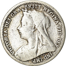 Coin, Great Britain, Victoria, 3 Pence, 1901, VF(20-25), Silver, KM:777