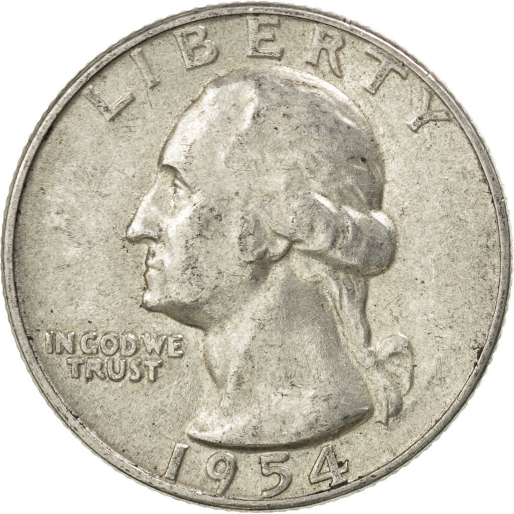 Coin, United States, Washington Quarter, Quarter, 1954, U.S. Mint, Philadelphia