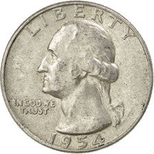 Coin, United States, Washington Quarter, Quarter, 1954, U.S. Mint, Philadelphia